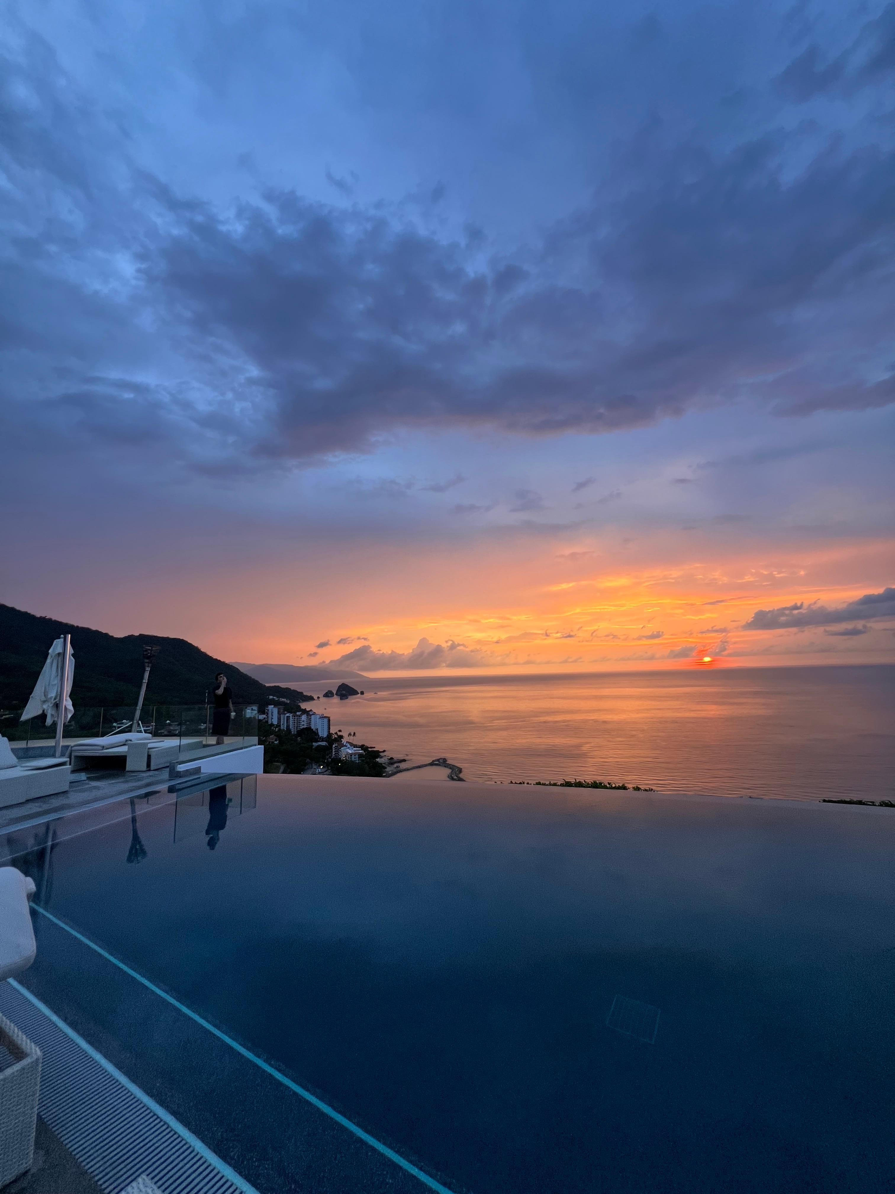 Sunset from North Tower Pool