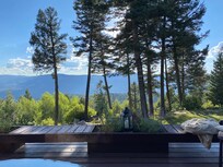Mountain views from the deck