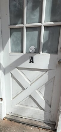 Close up of painted windows.