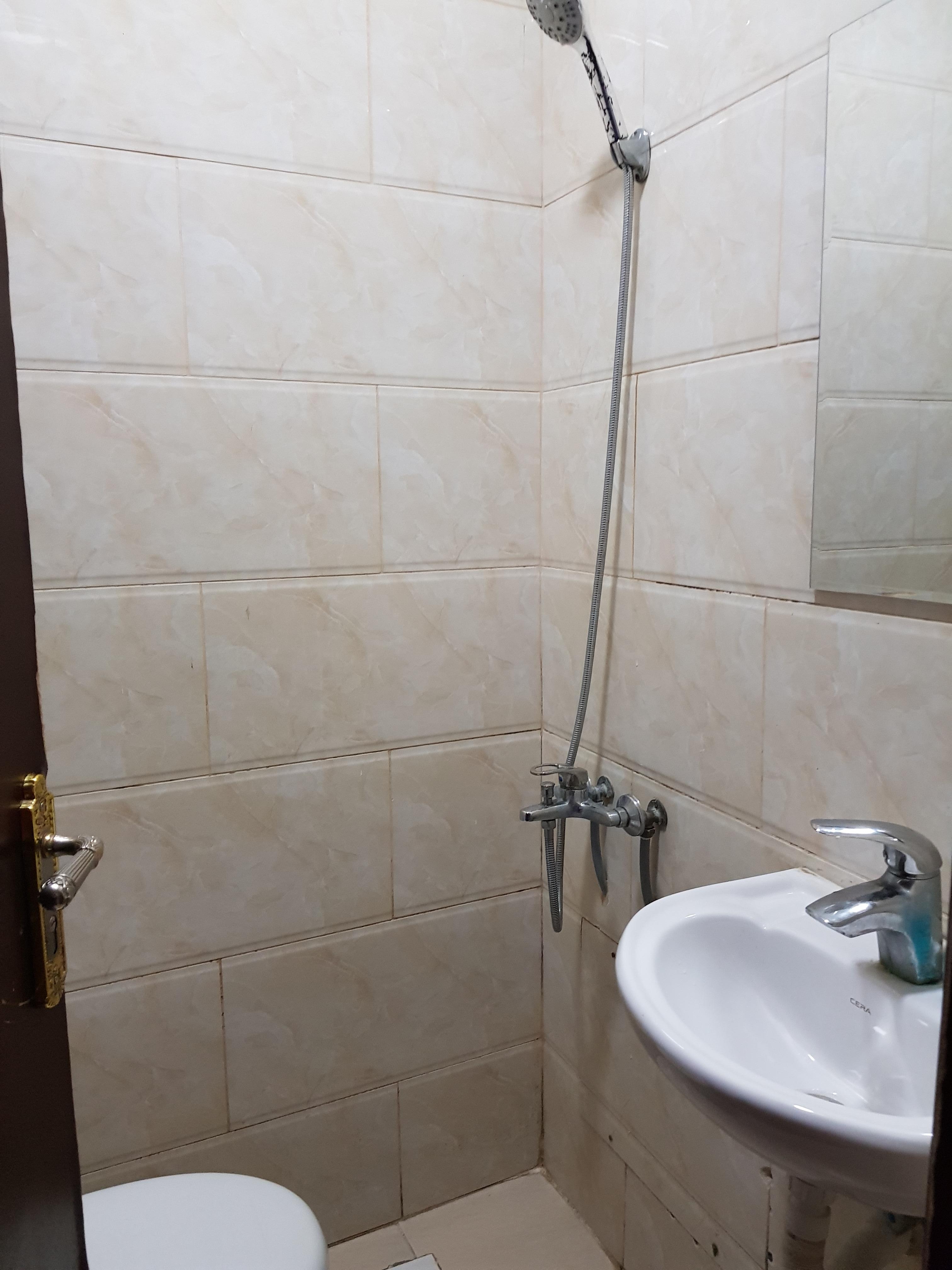 Never seen bathroom like this before and this was a suite.