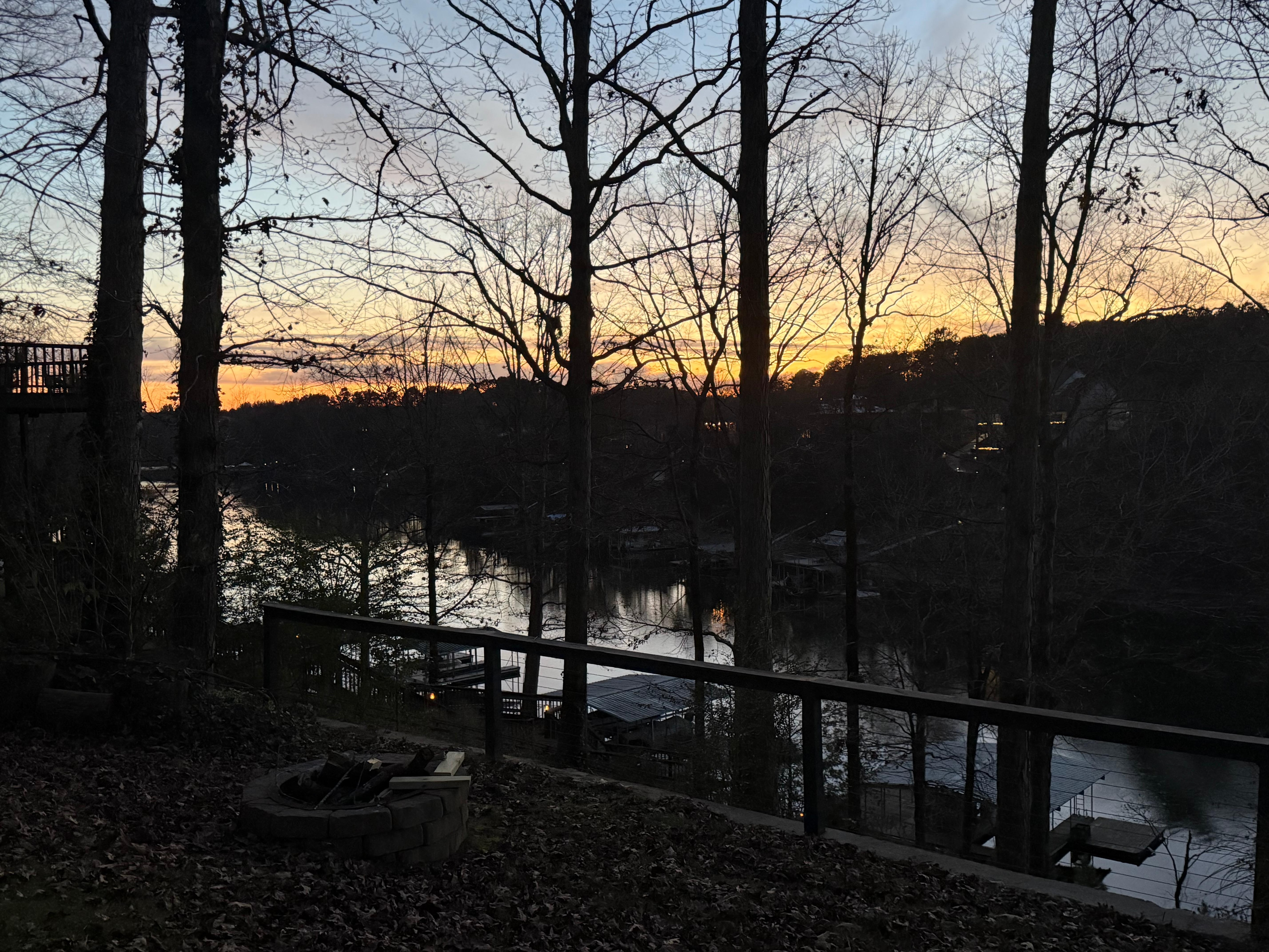 Sunset view from deck 