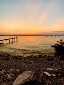 Sunset at the dock & area in the back by the lake