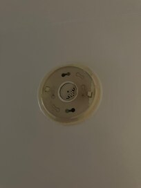 Missing smoke detector.