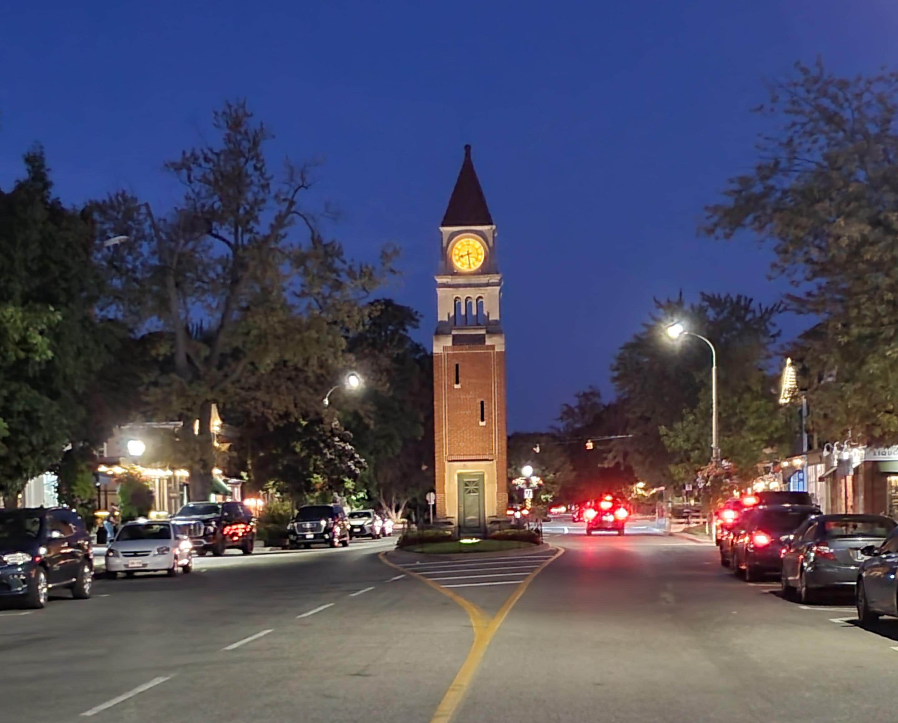 The clock tower on Queen Streer