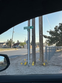 This is the street you need to take to get to the hotel. After the train tracks.