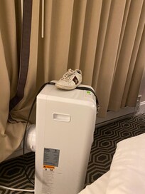 The belt and shoe were there for a purpose the small vents wouldn’t point up towards the ceiling so we had to improvise