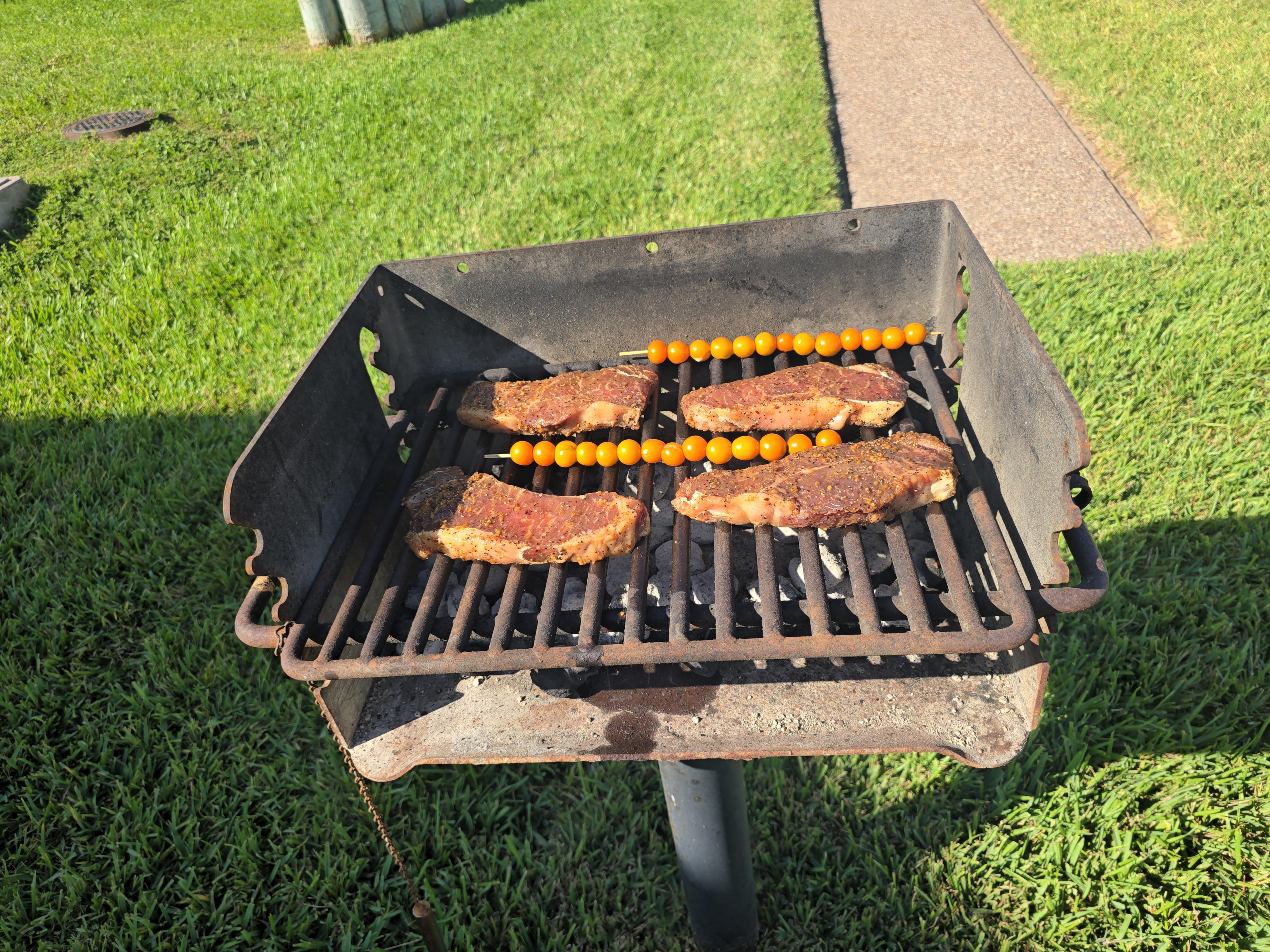 Grill convenient to the unit and always open