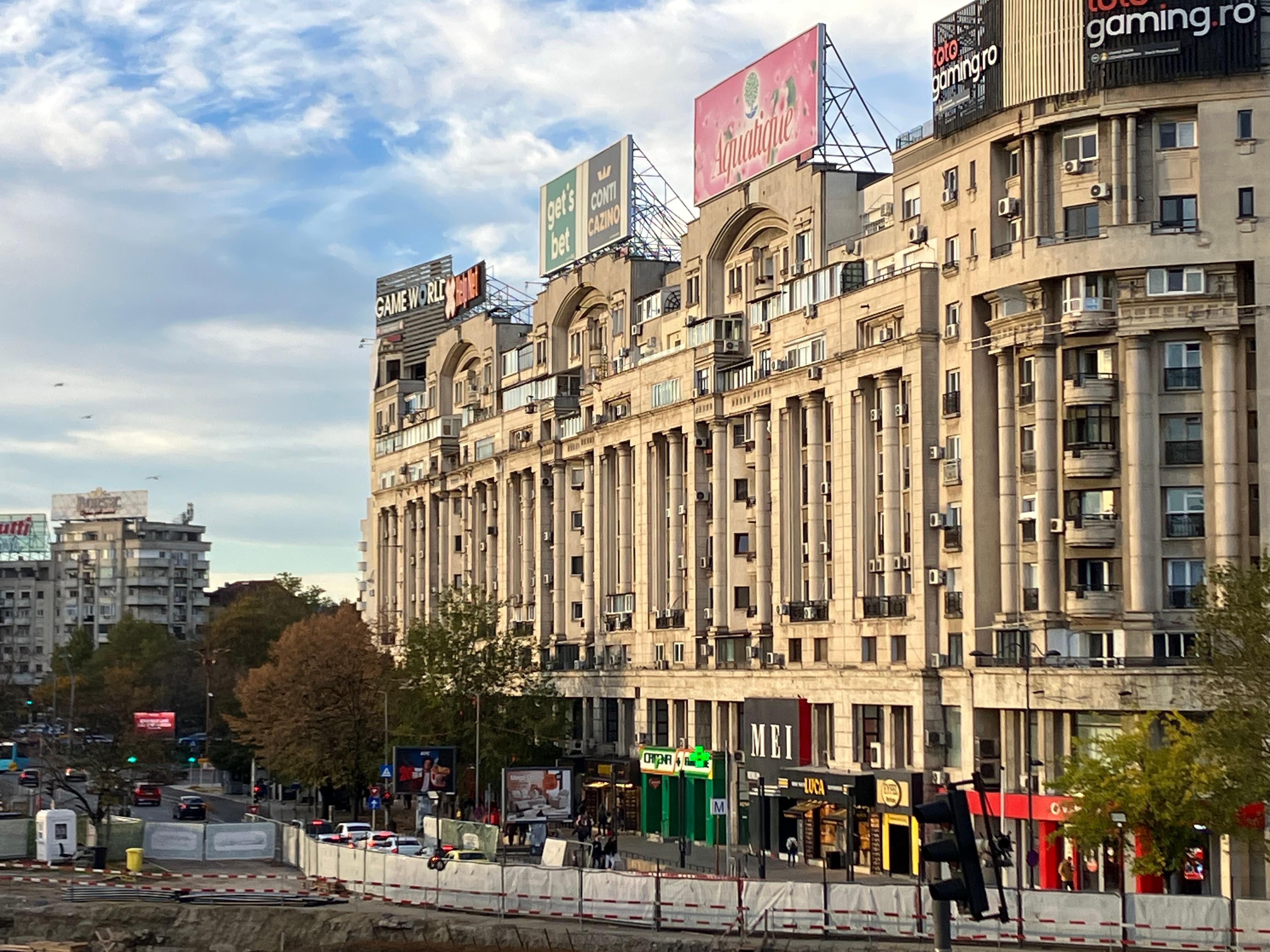 Shops on the Piata Unirii, directly across the street from the hotel.