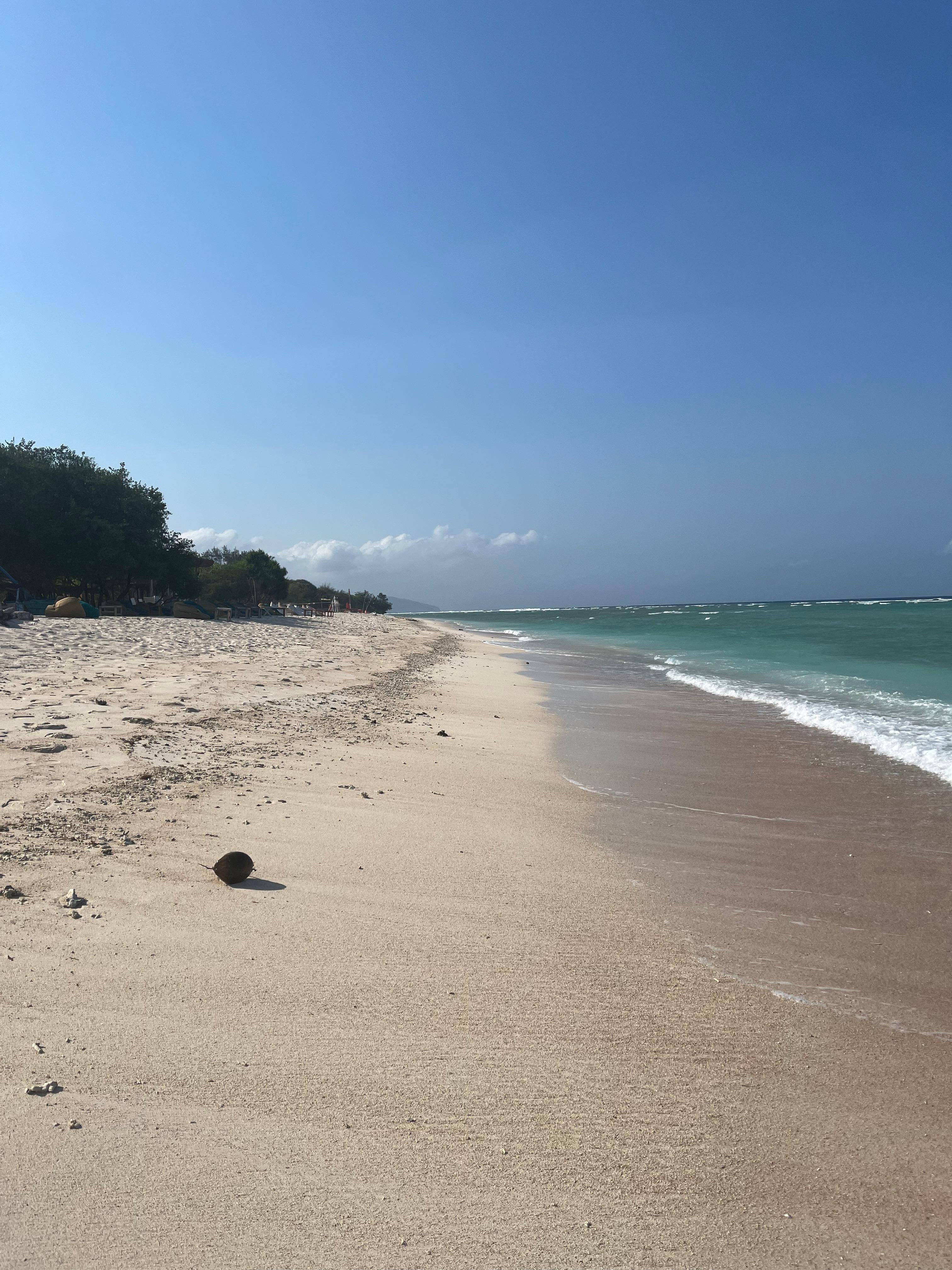 The beach across the road