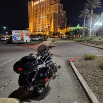 Excellent, well-lit parking for my motorcycle. Felt safe parking there. Close to the front of the resort.