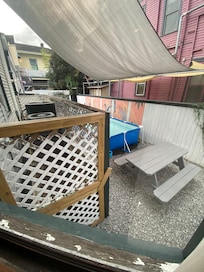 Pool, no direct access.