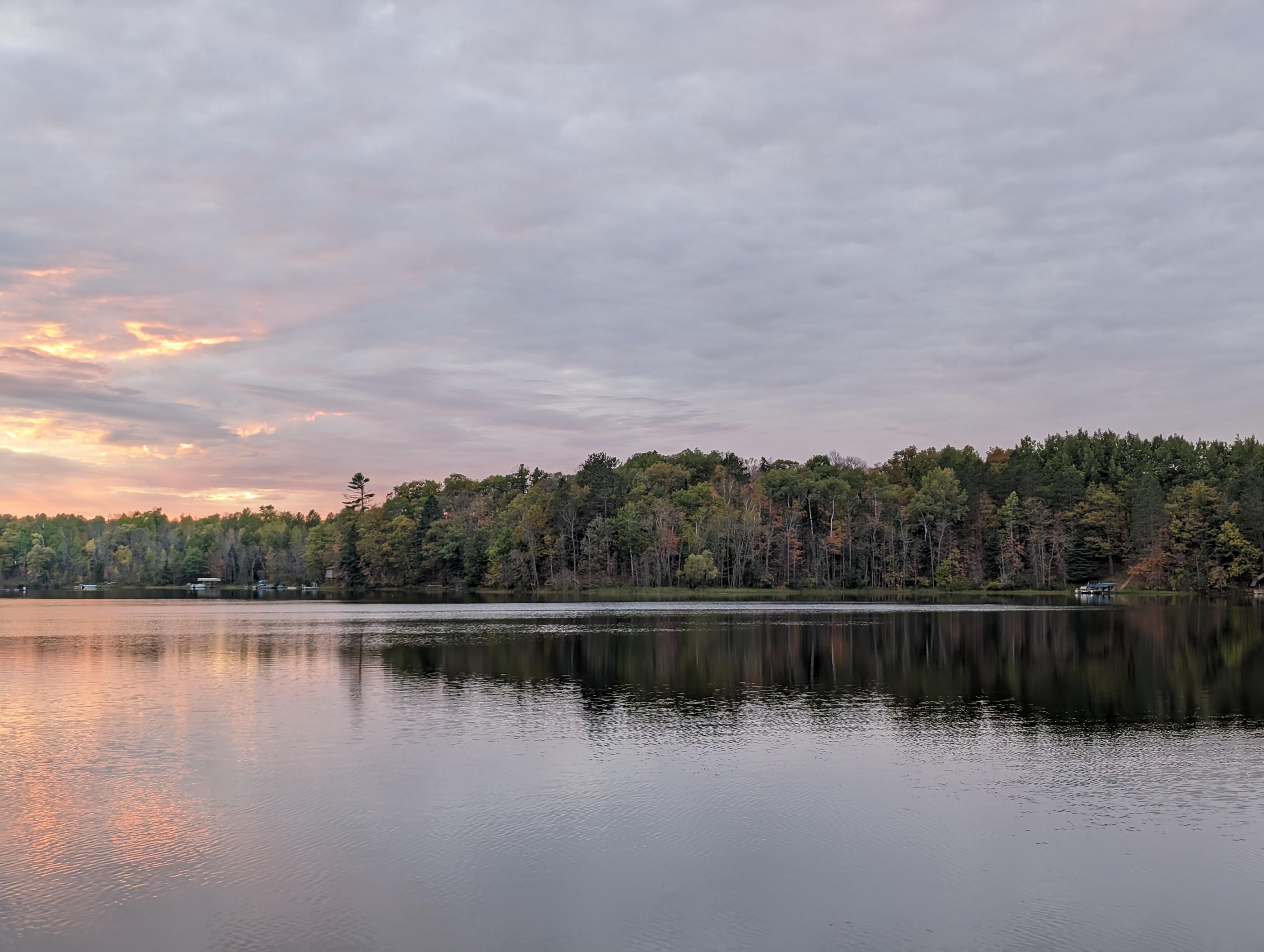 View of the sunset seen from the dock