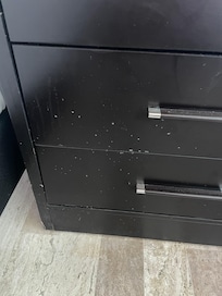 More stains on nightstand