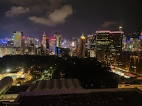 Vue de la chambre la nuit