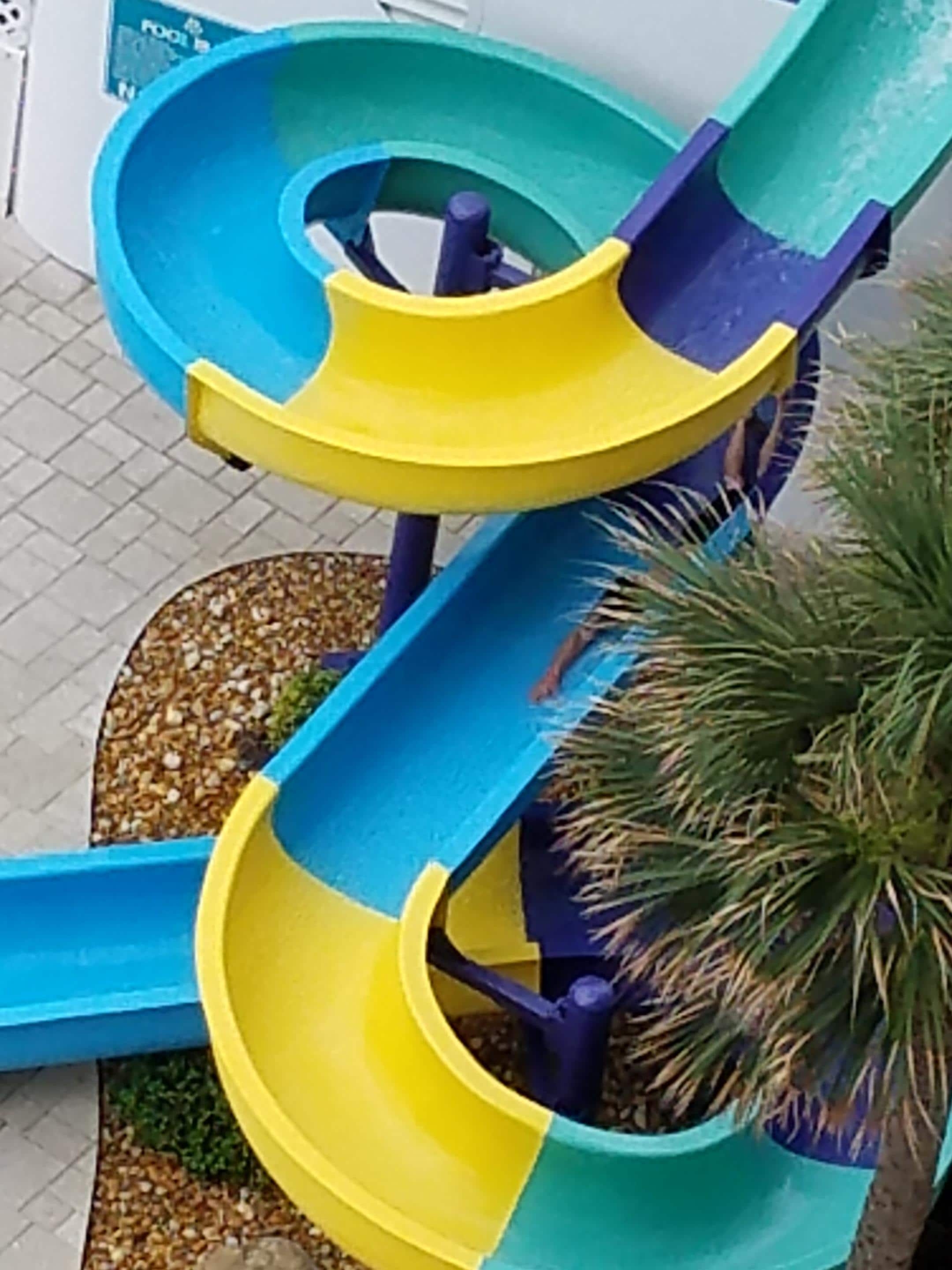 Pool slide!