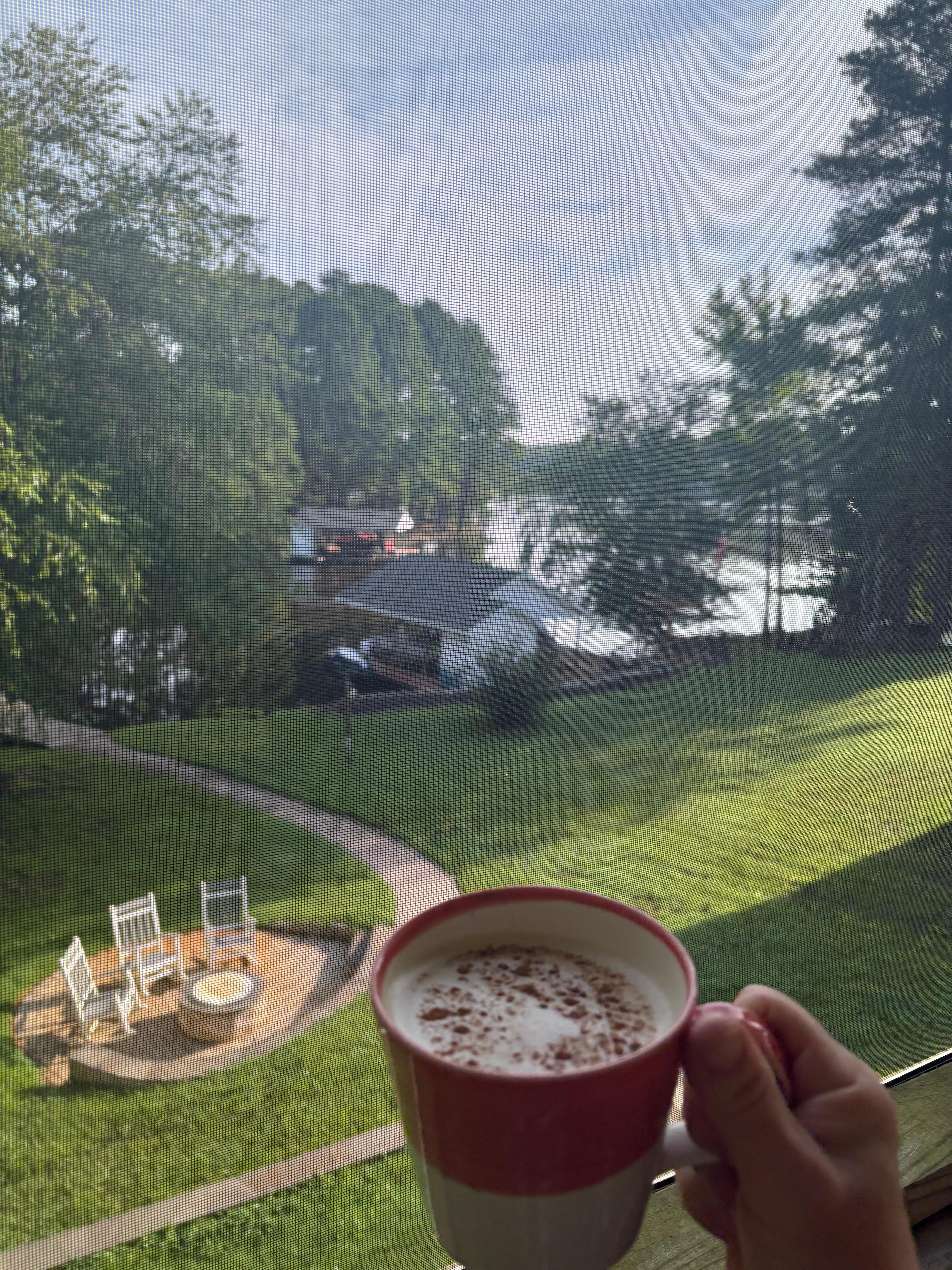 Morning coffee with the perfect view!
