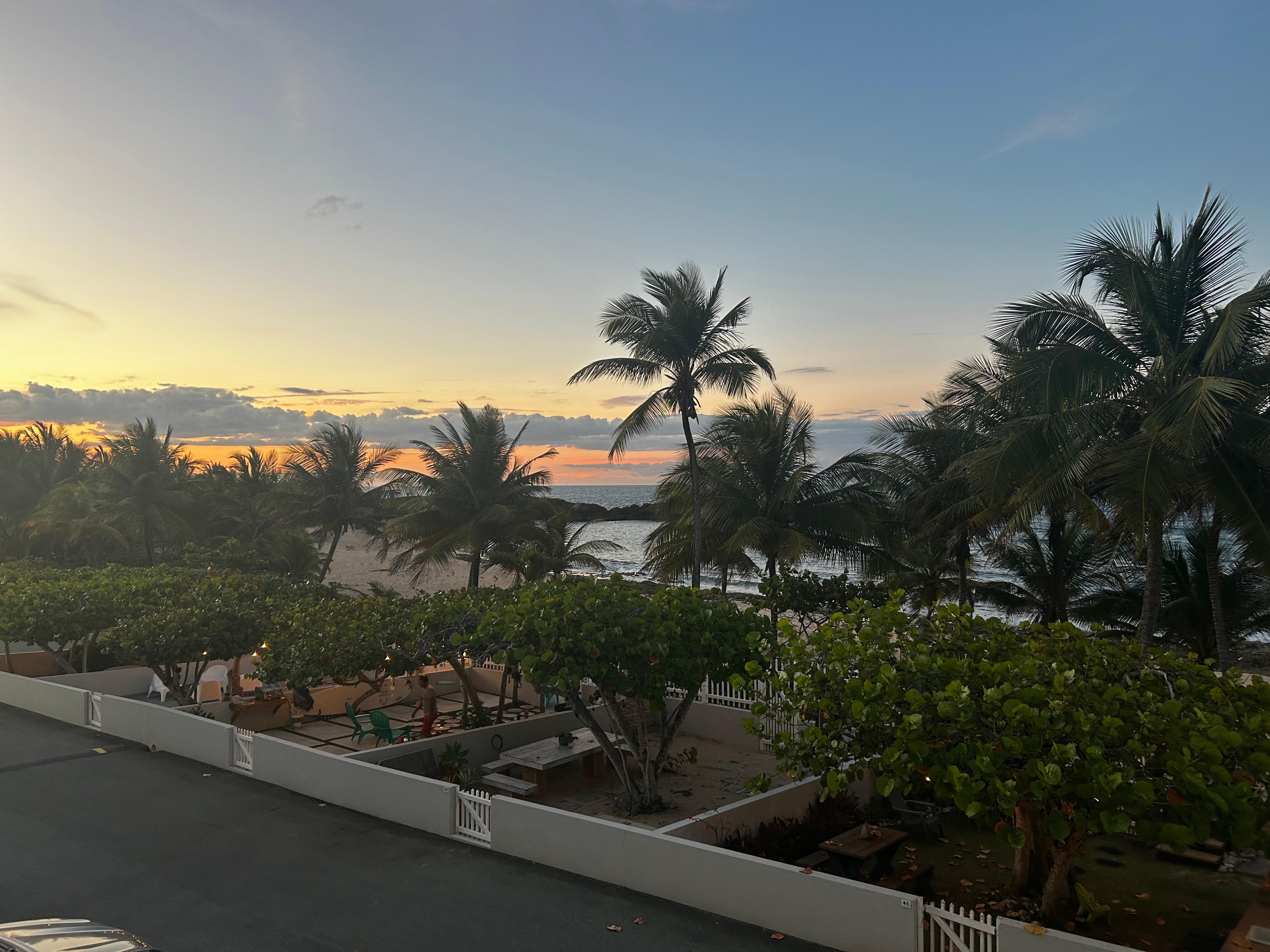 View from private balcony 