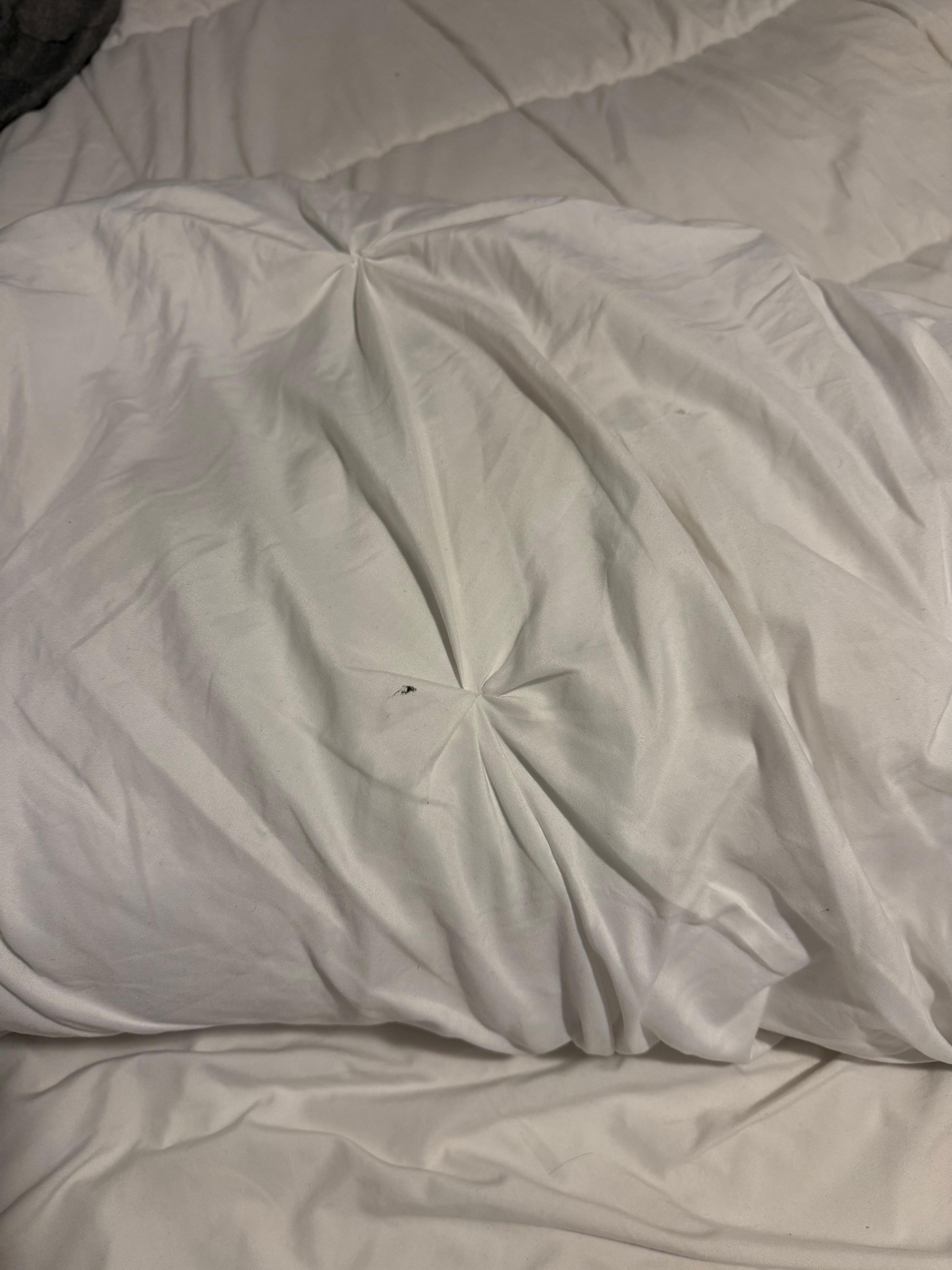 Pilllow case upon arrival