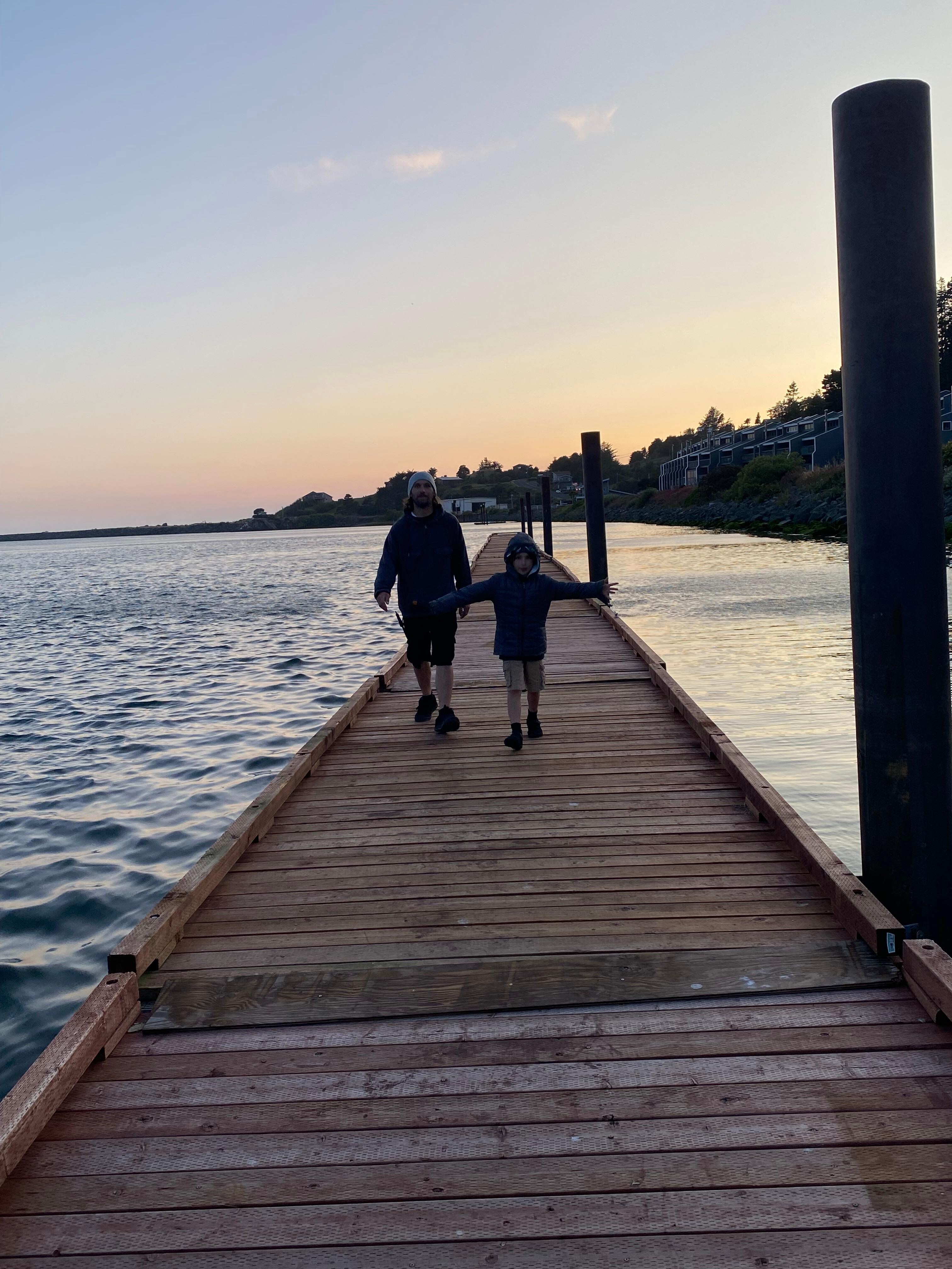 The dock is great for fishing.