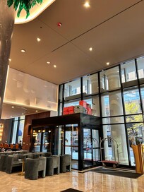 Hotel Lobby with Christmas Decor