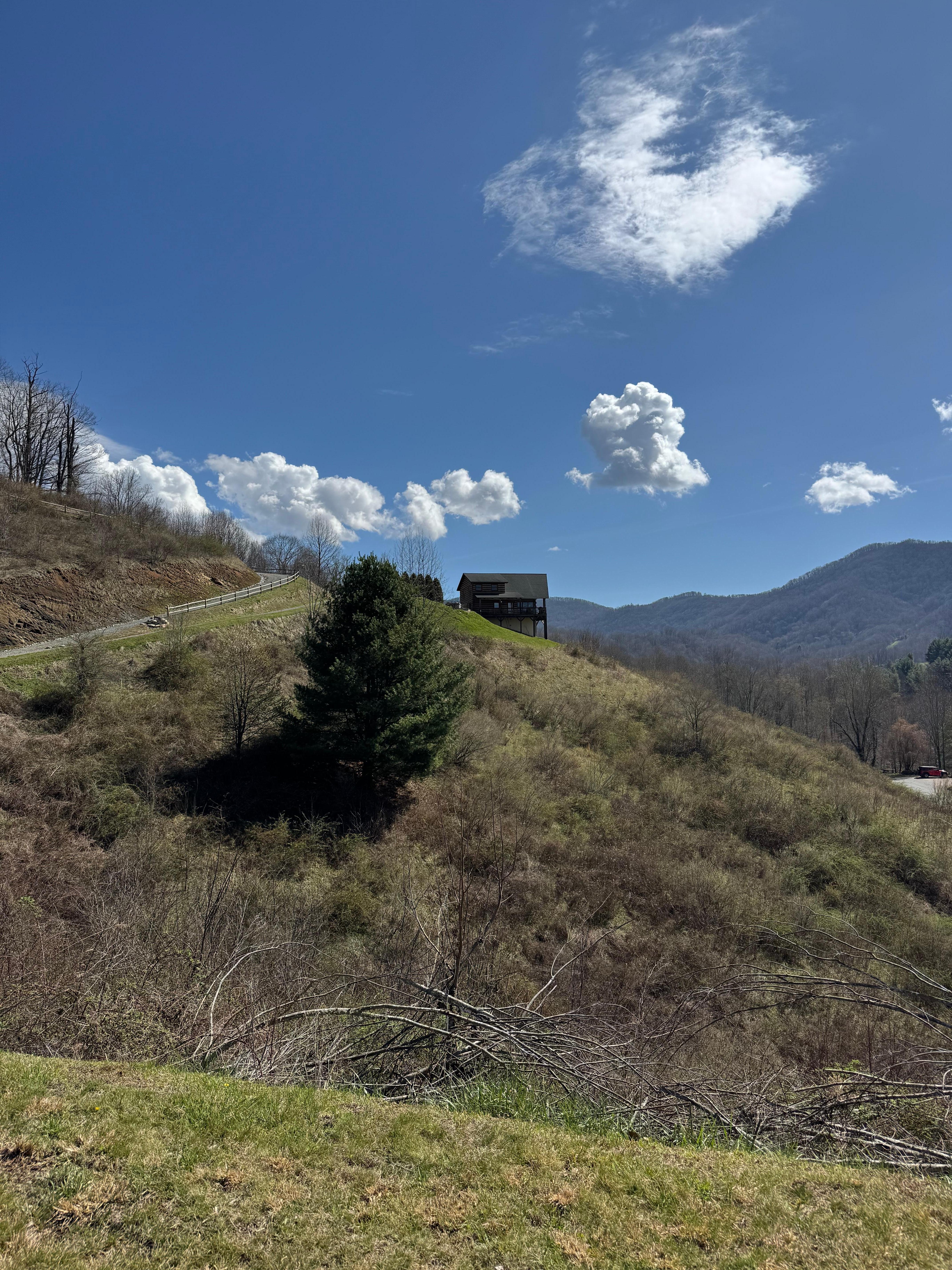 A view from the trail that leads up to the house 