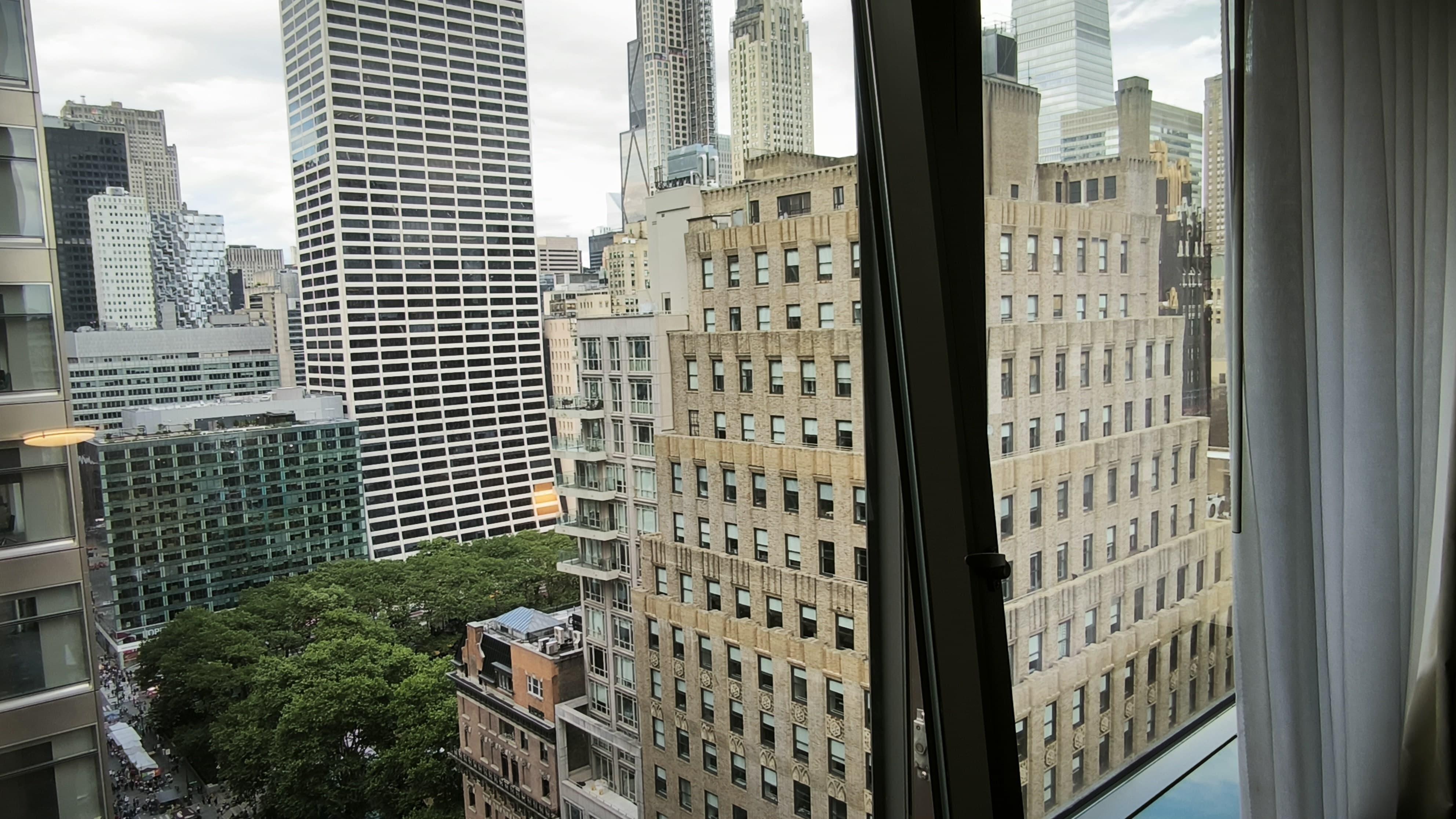 Blick aus dem Zimmerfenster