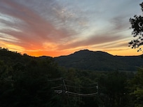 Beautiful sunsets over the mountains.