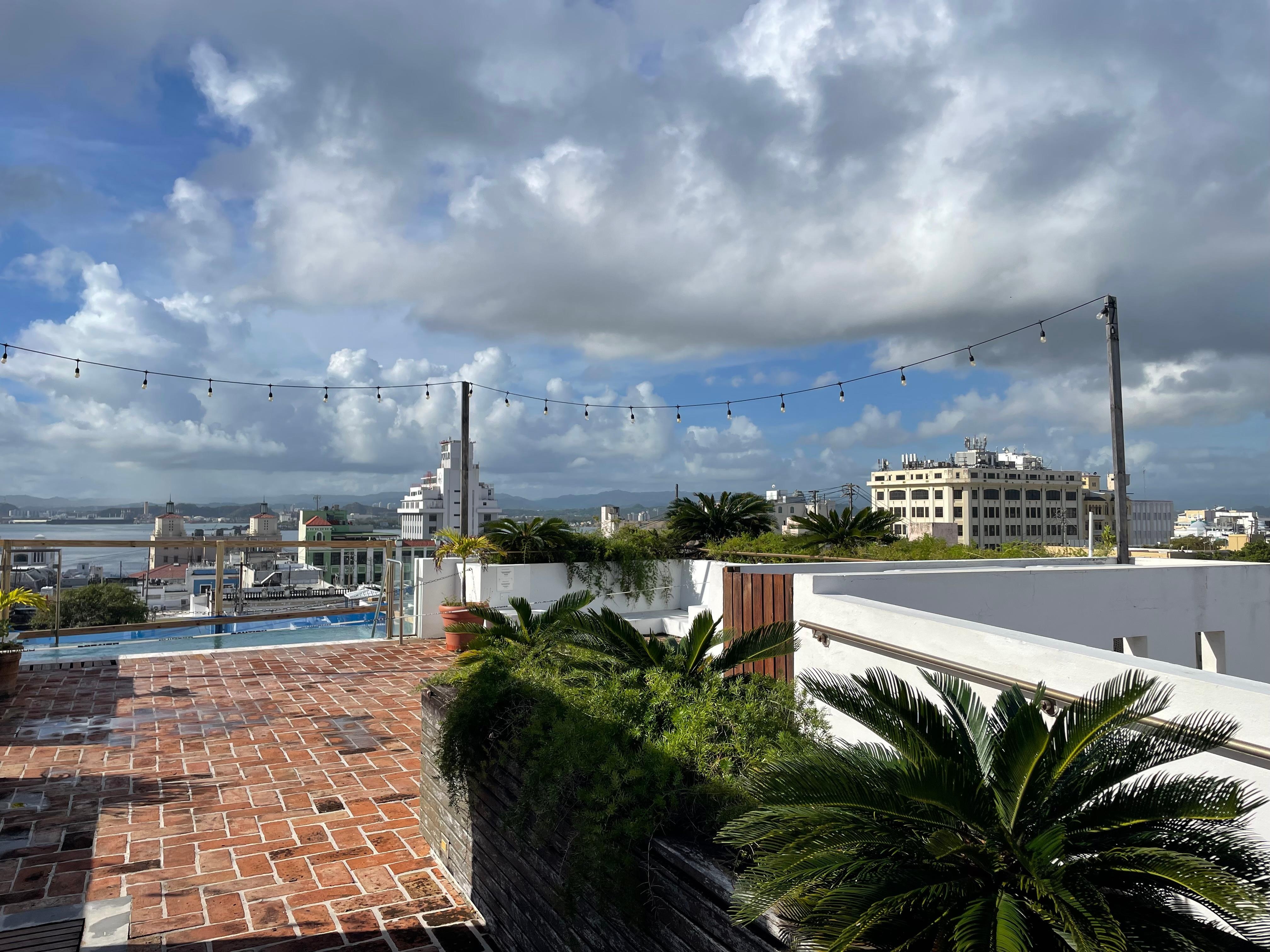 Roof top terrace view. 