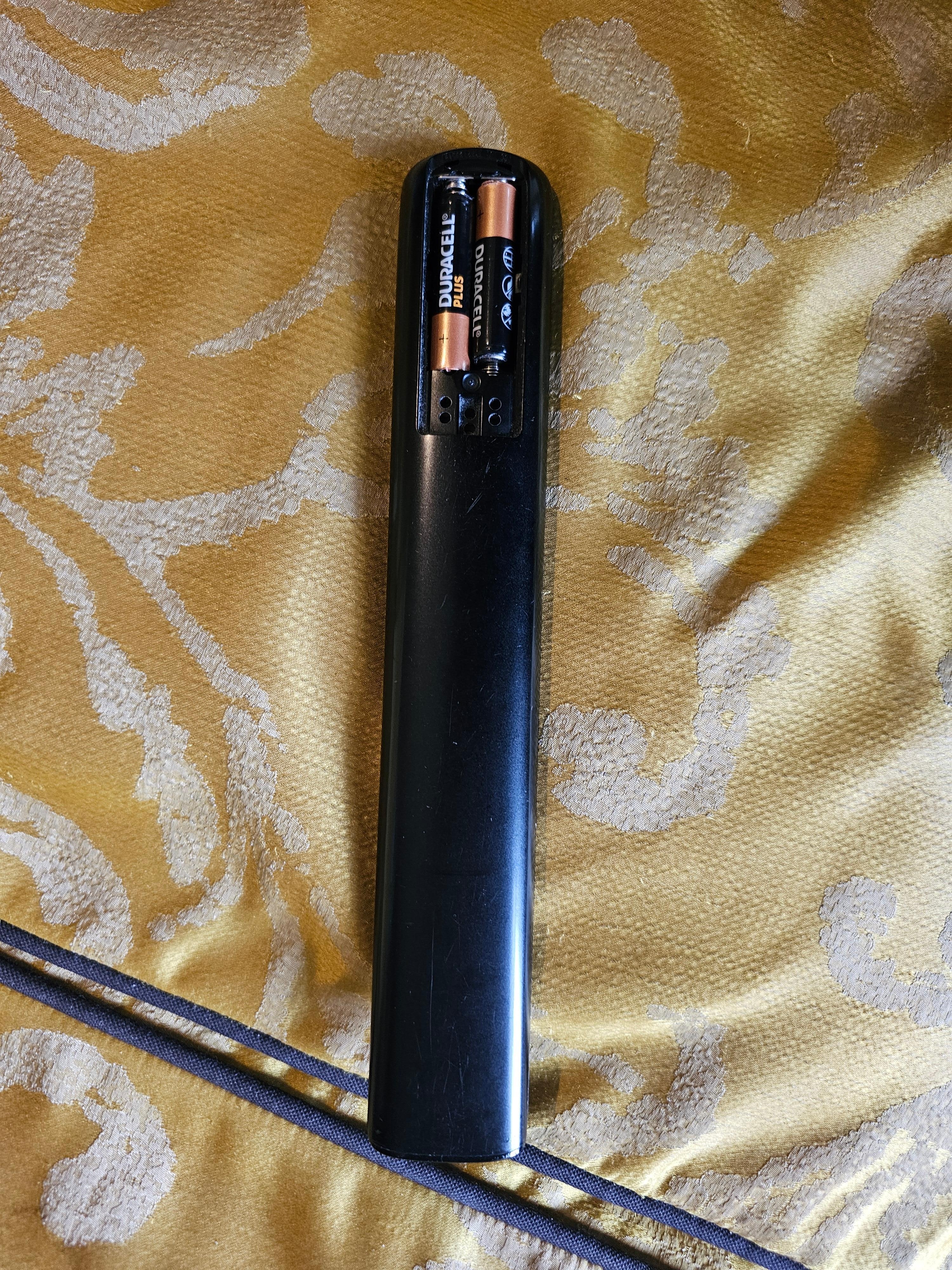 TV remote control, missing battery cover