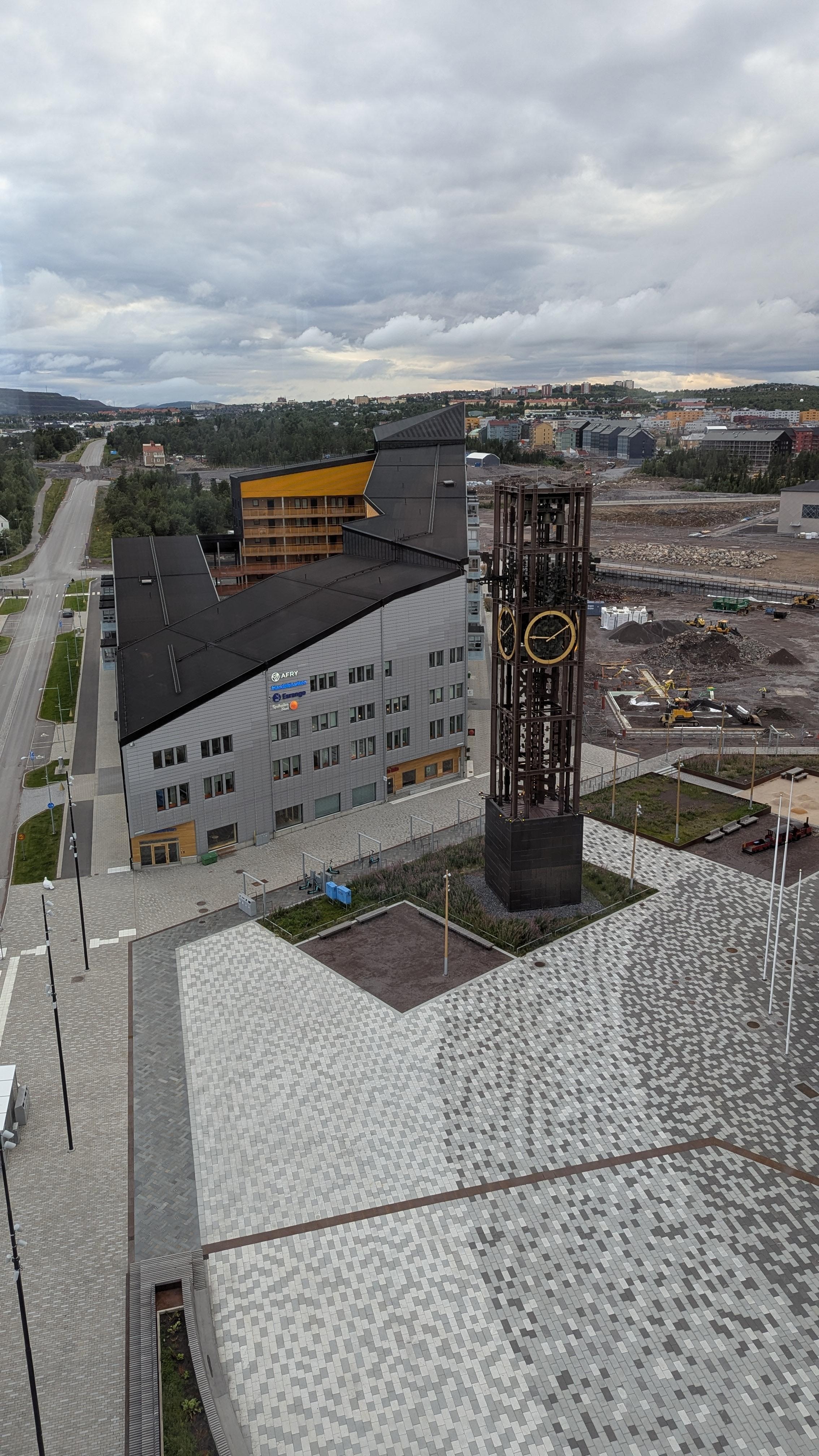 Utsikt fra skybar/gym 