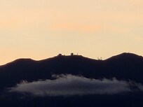 On a clear day, you can see the observation station at Haneakala summit