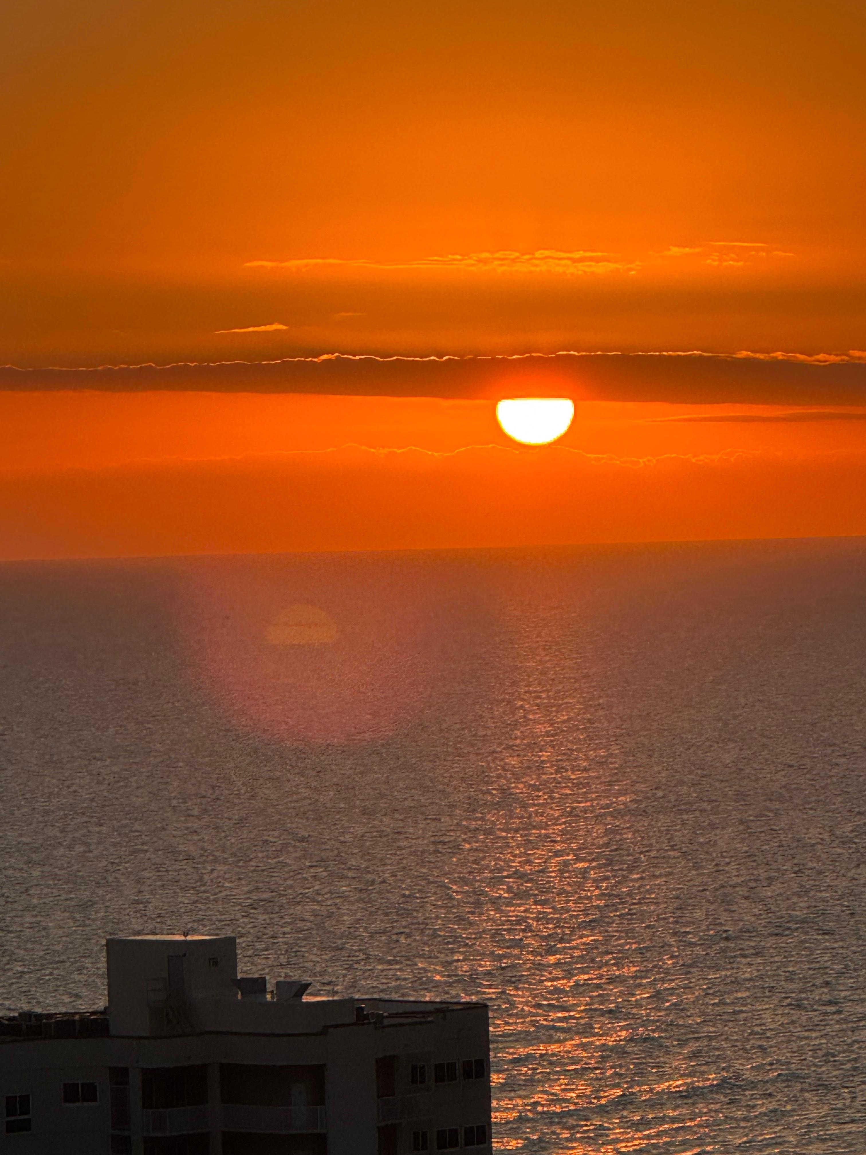 Sunset from the balcony.