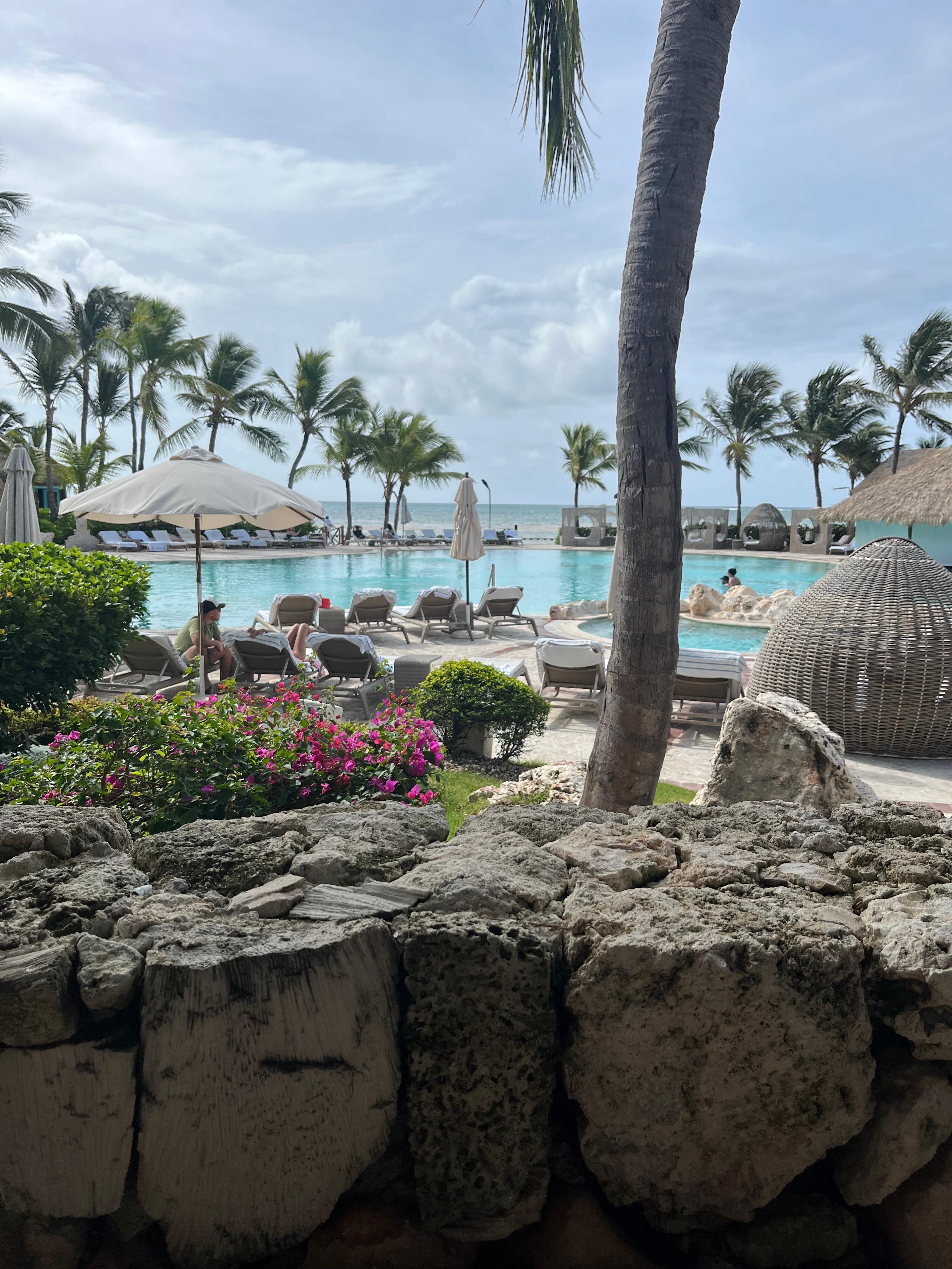 View at breakfast buffet