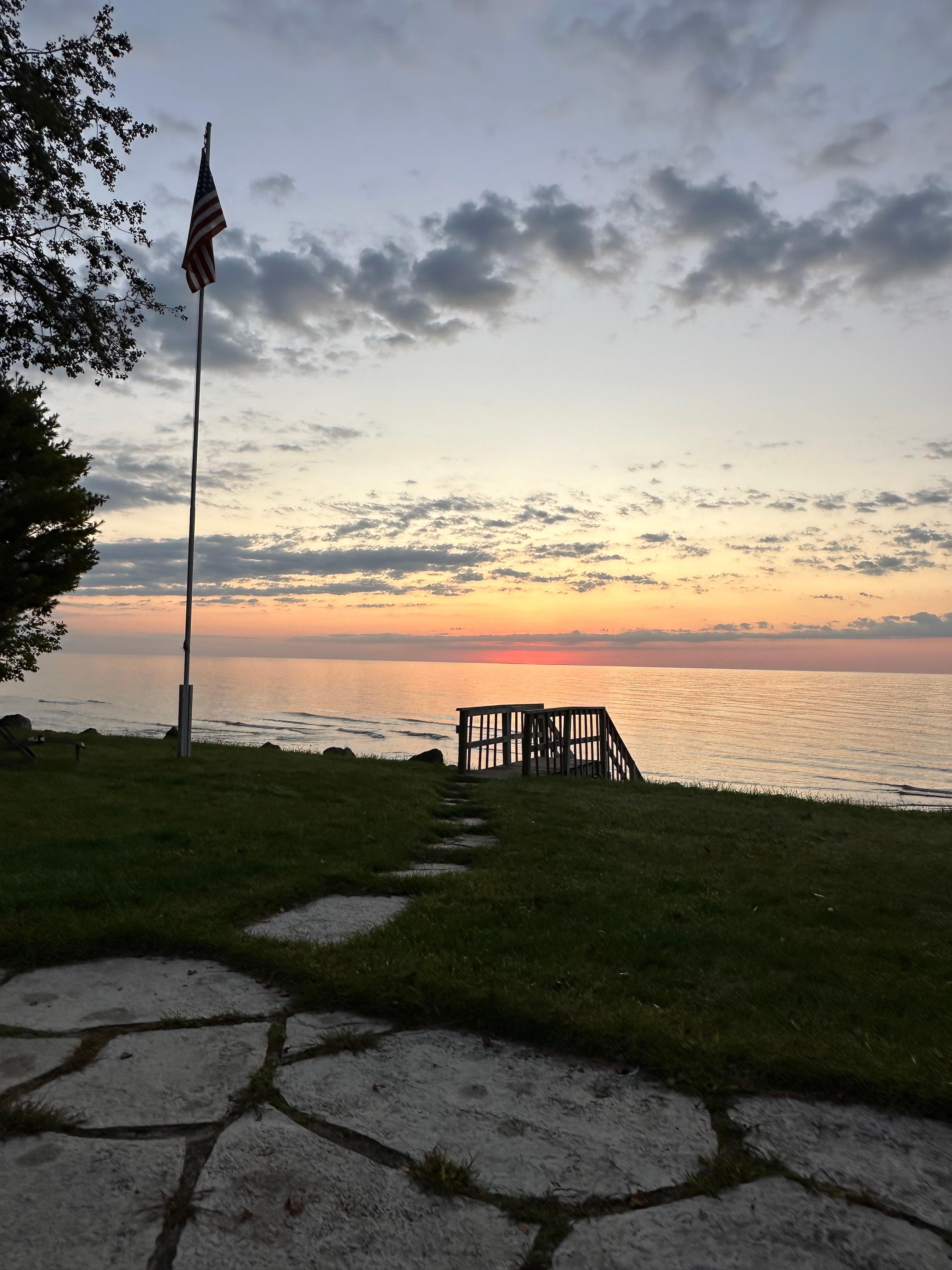 Sunrise view from the back deck. 