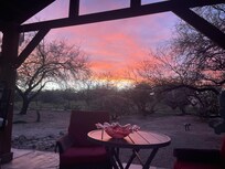 Sunset from the comfortable loungers
