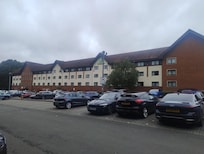 Outside view with parking