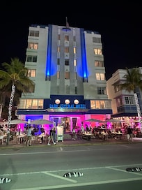 Hotel facade facing Ocean Drive