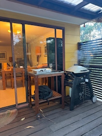 Great Weber BBQ on the deck