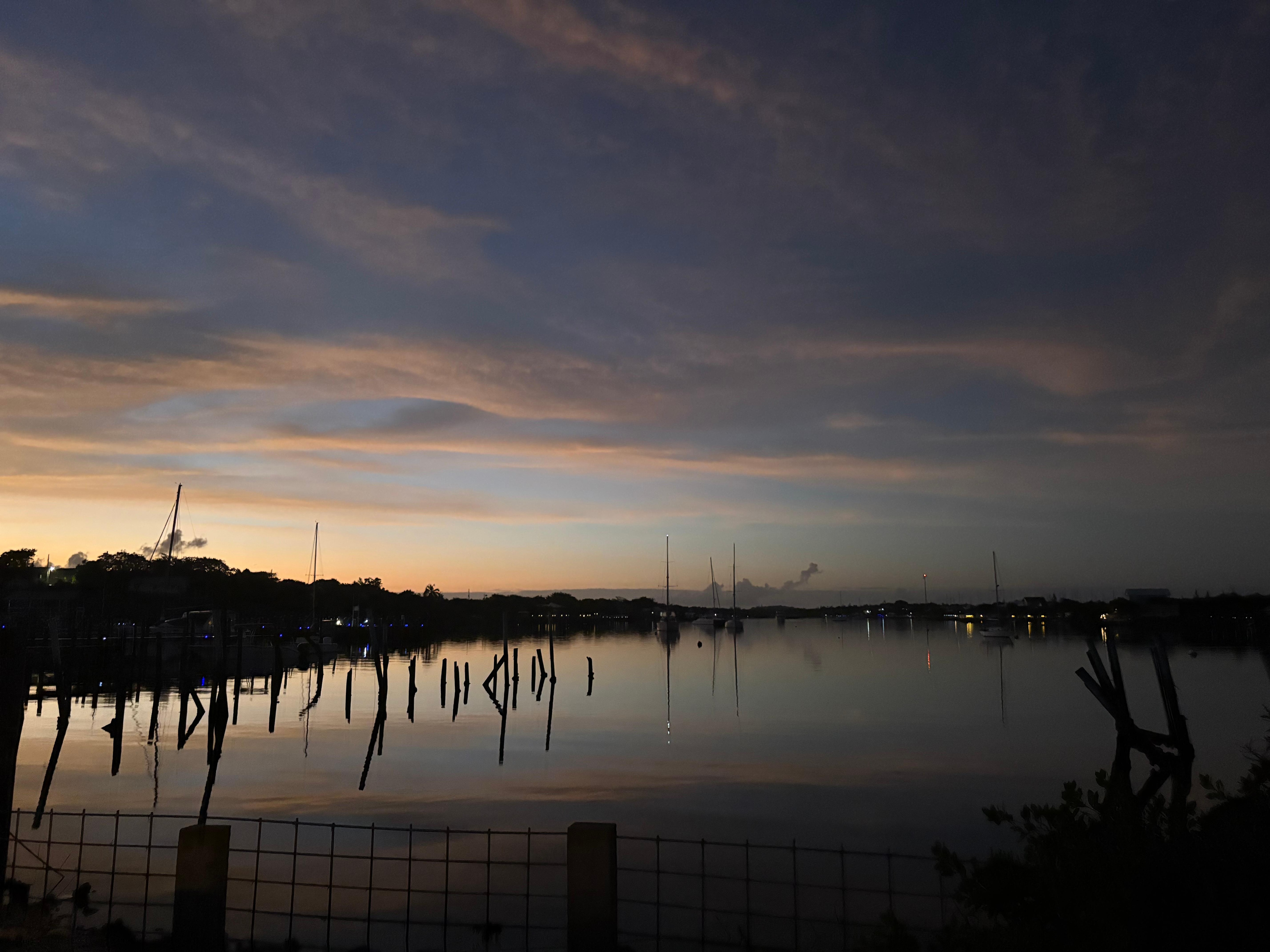 Sunset in town. Black Sound