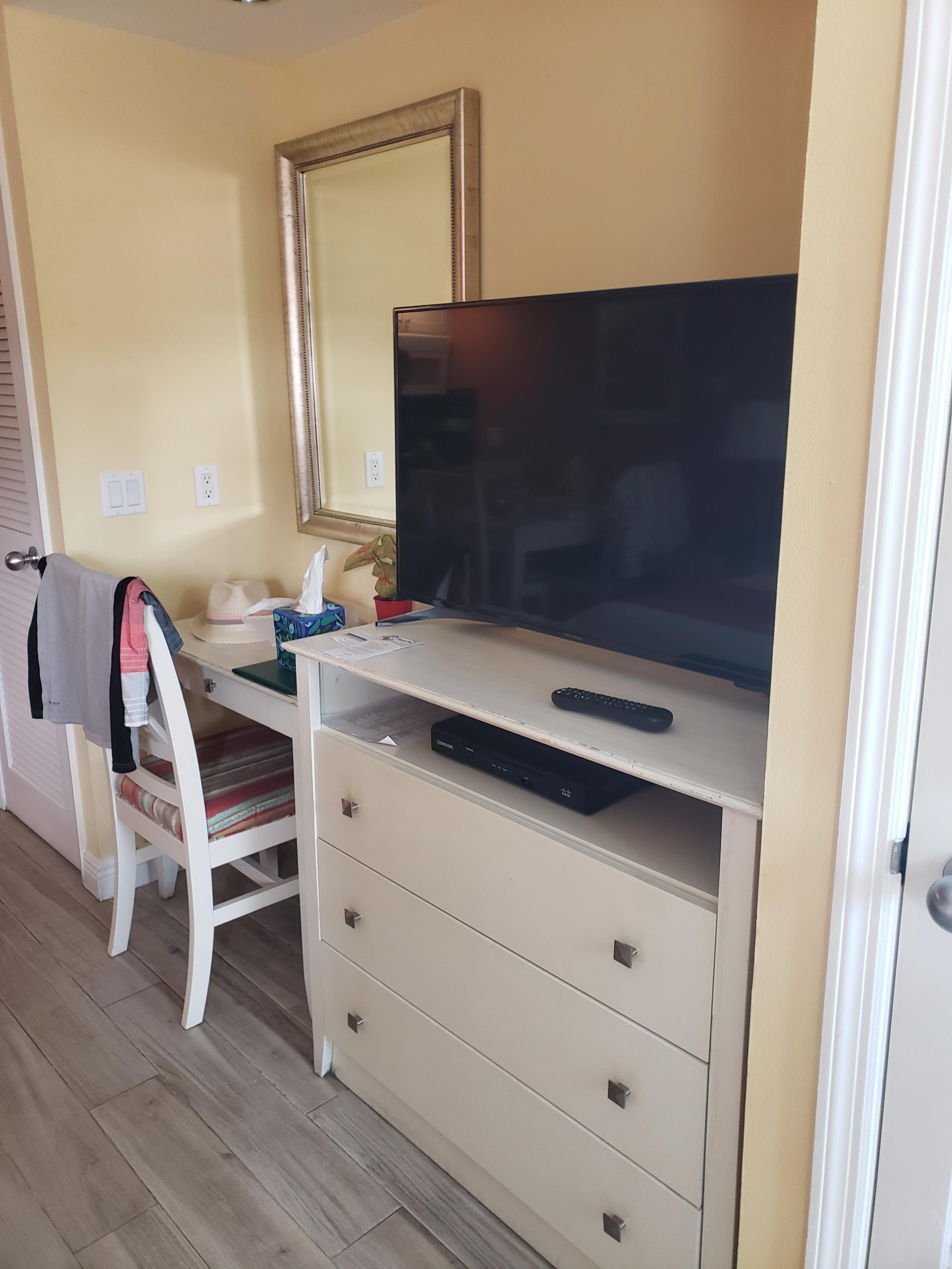 Large dresser and big tv