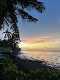 Sunset in restaurant