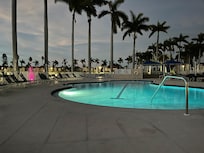 The pool was warm and not crowded