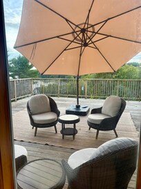 Seating area on the deck