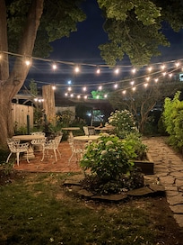 The back yard area