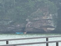 Jumping Rock (across the lake)
