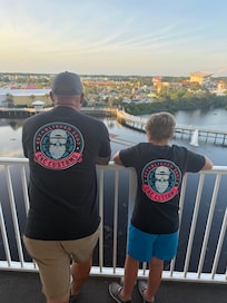 Outside the room looking out to the bay