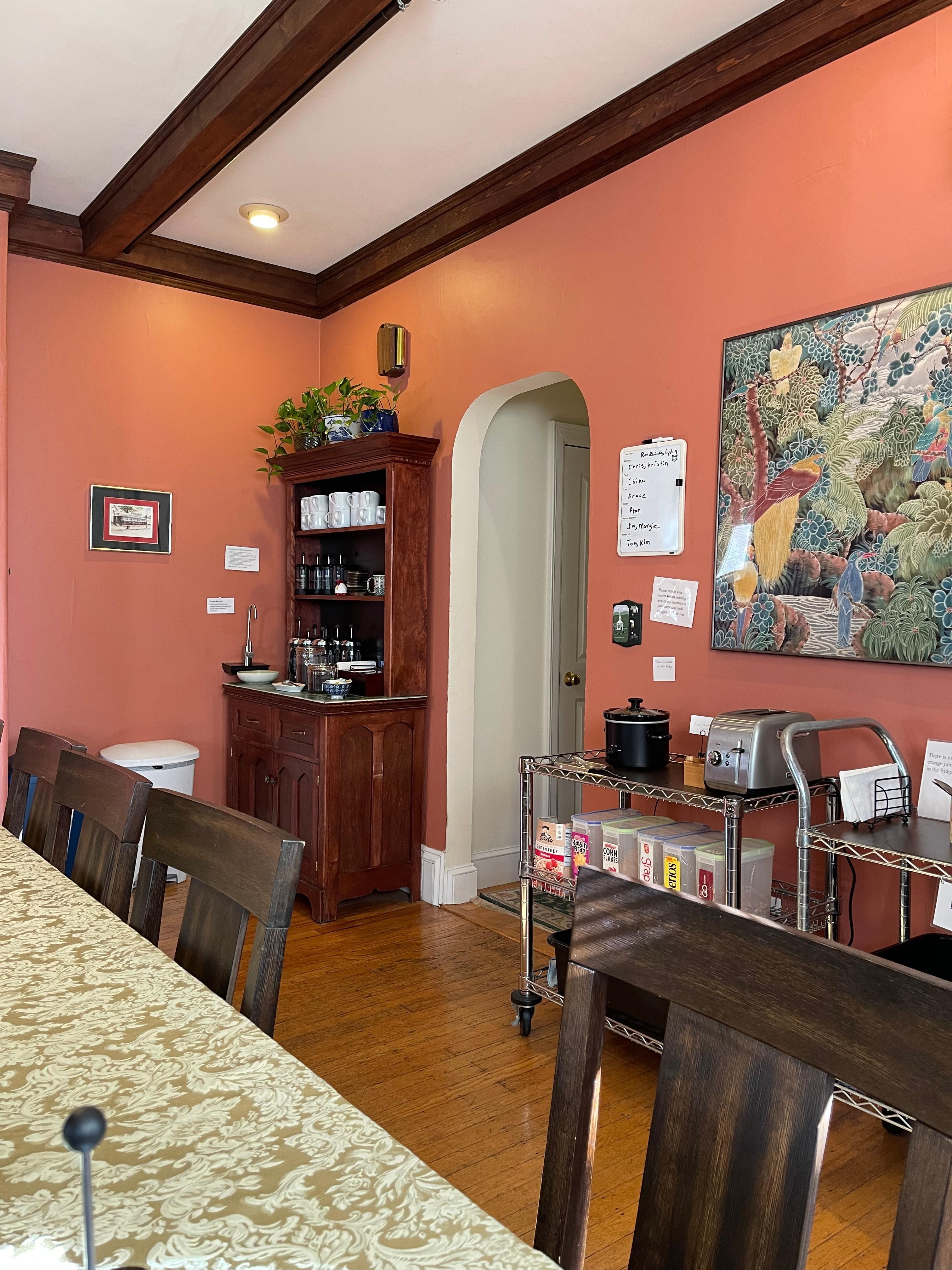 Self serve breakfast area