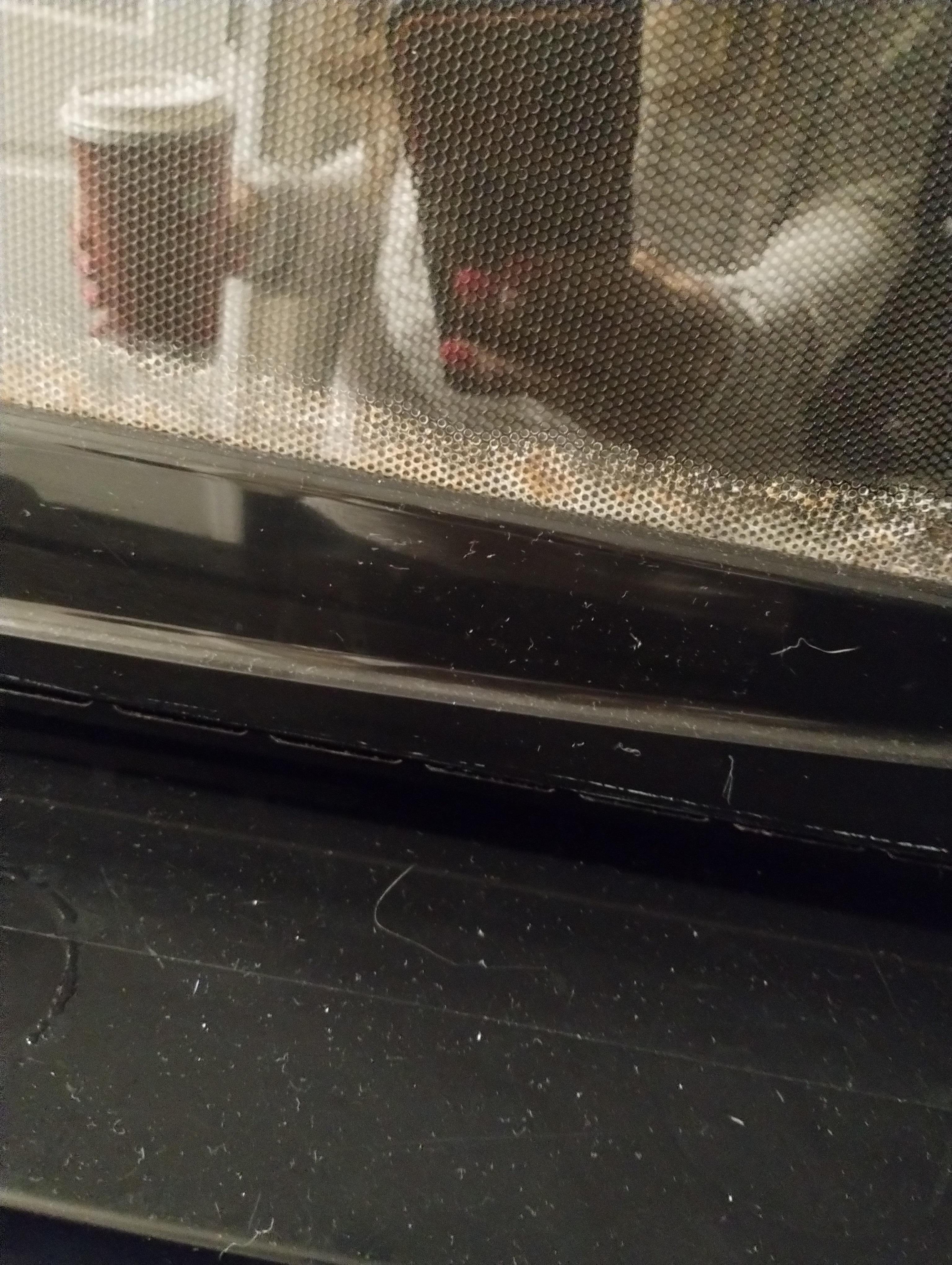 Microwave dirty and stained