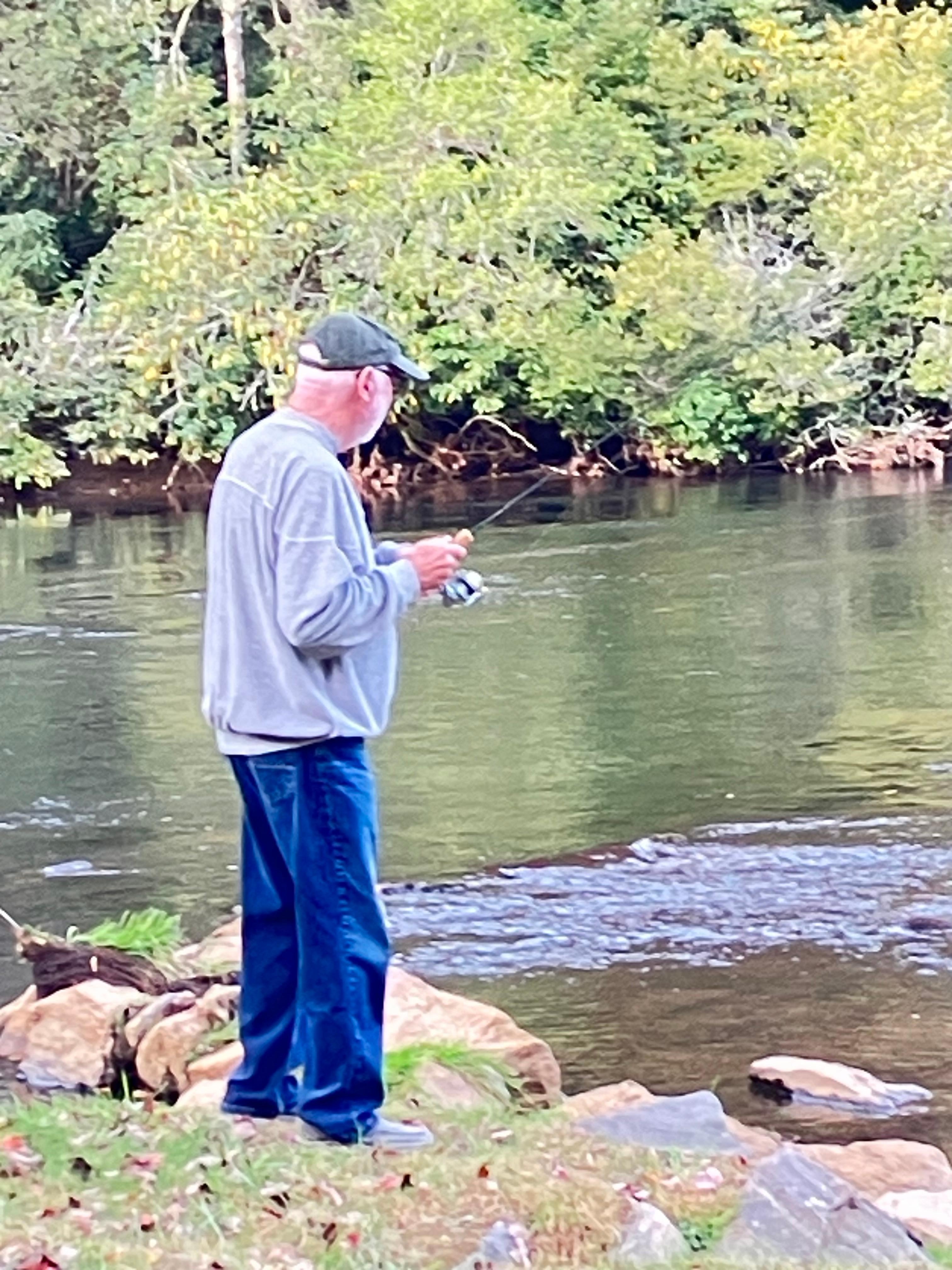 Fishing from the bank was successful!