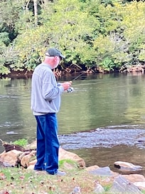 Fishing from the bank was successful!